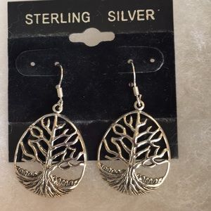 sterling silver earrings tree of life